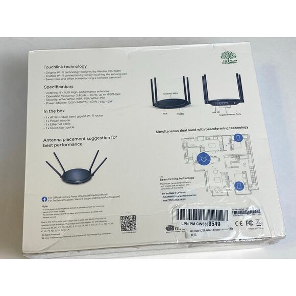 Wavlink AC1200 Quantum D4P Dual Band Gigabit Wi-Fi Router - Picture 2 of 10